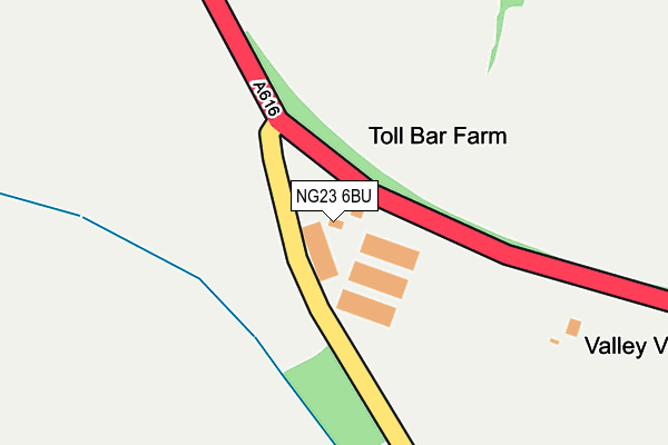 NG23 6BU map - OS OpenMap – Local (Ordnance Survey)