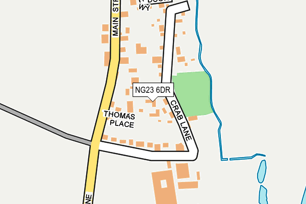 NG23 6DR map - OS OpenMap – Local (Ordnance Survey)
