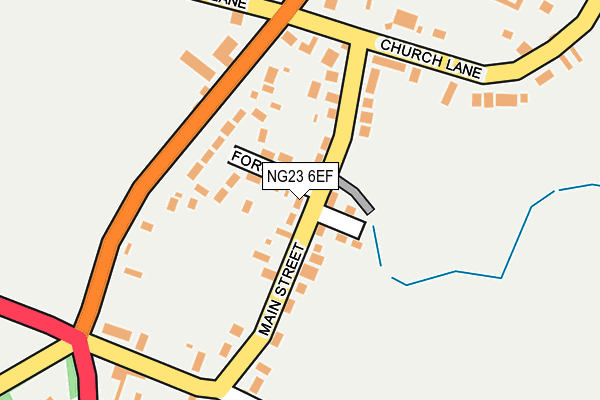 NG23 6EF map - OS OpenMap – Local (Ordnance Survey)