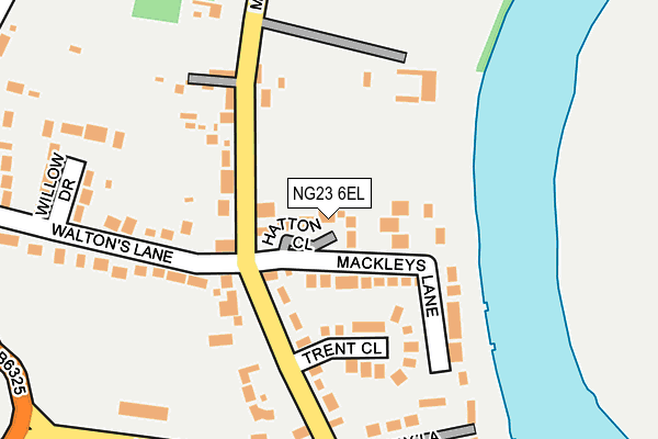 NG23 6EL map - OS OpenMap – Local (Ordnance Survey)