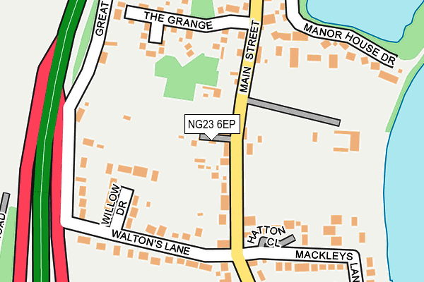 NG23 6EP map - OS OpenMap – Local (Ordnance Survey)