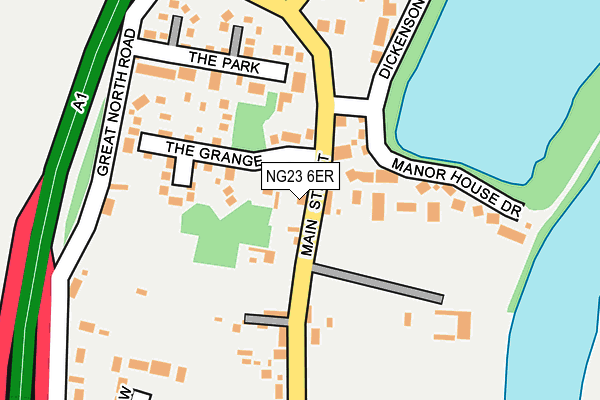 NG23 6ER map - OS OpenMap – Local (Ordnance Survey)