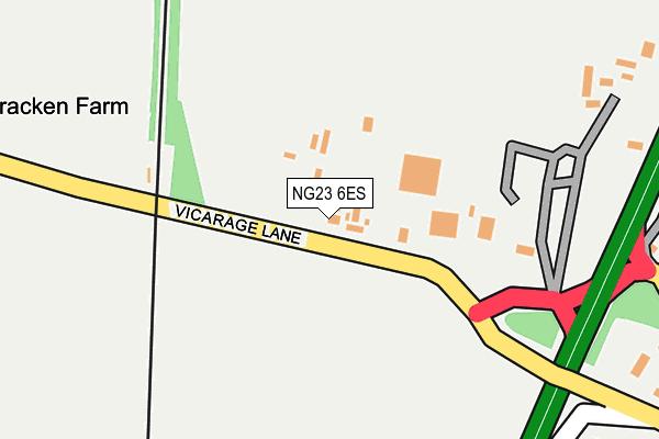 NG23 6ES map - OS OpenMap – Local (Ordnance Survey)