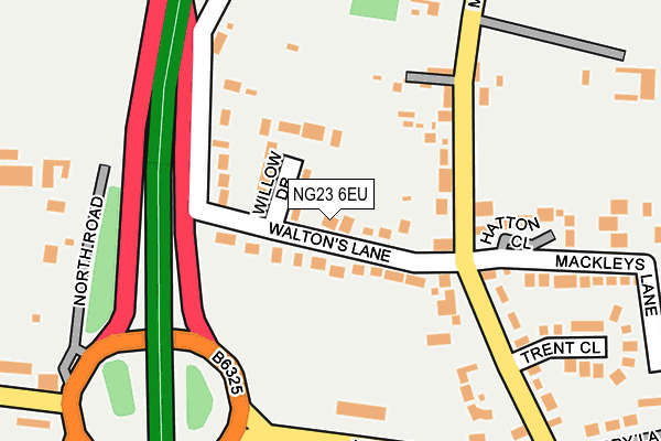 NG23 6EU map - OS OpenMap – Local (Ordnance Survey)