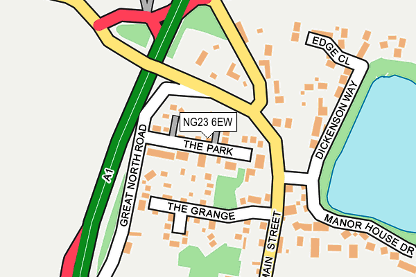 NG23 6EW map - OS OpenMap – Local (Ordnance Survey)