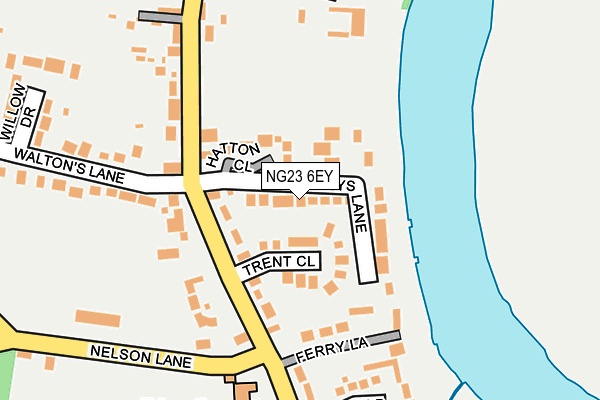 NG23 6EY map - OS OpenMap – Local (Ordnance Survey)