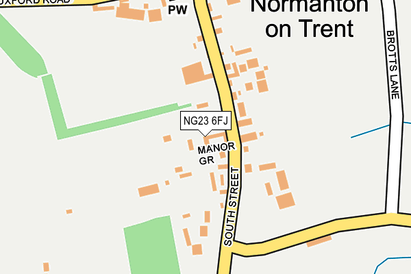 NG23 6FJ map - OS OpenMap – Local (Ordnance Survey)