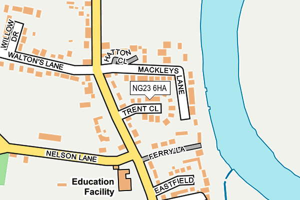 NG23 6HA map - OS OpenMap – Local (Ordnance Survey)