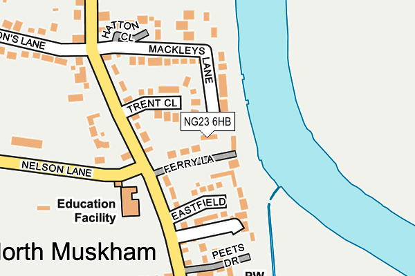 NG23 6HB map - OS OpenMap – Local (Ordnance Survey)