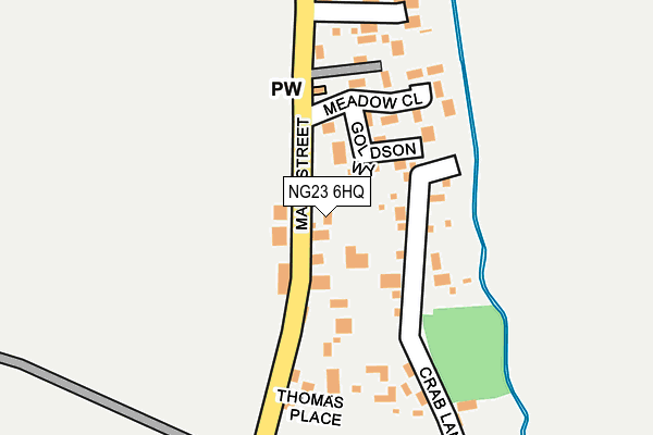 NG23 6HQ map - OS OpenMap – Local (Ordnance Survey)