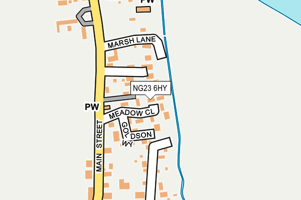 NG23 6HY map - OS OpenMap – Local (Ordnance Survey)