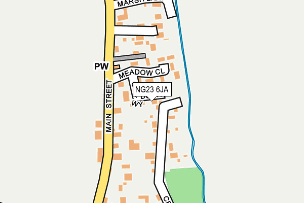 NG23 6JA map - OS OpenMap – Local (Ordnance Survey)