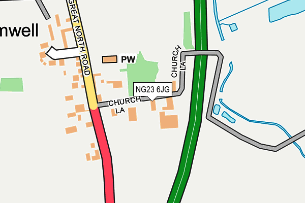 NG23 6JG map - OS OpenMap – Local (Ordnance Survey)