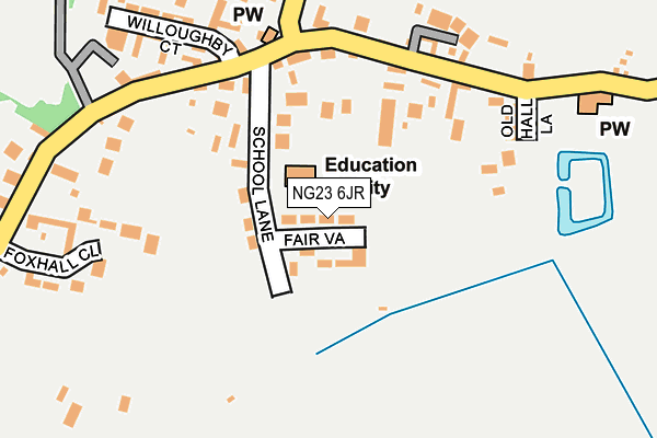 NG23 6JR map - OS OpenMap – Local (Ordnance Survey)