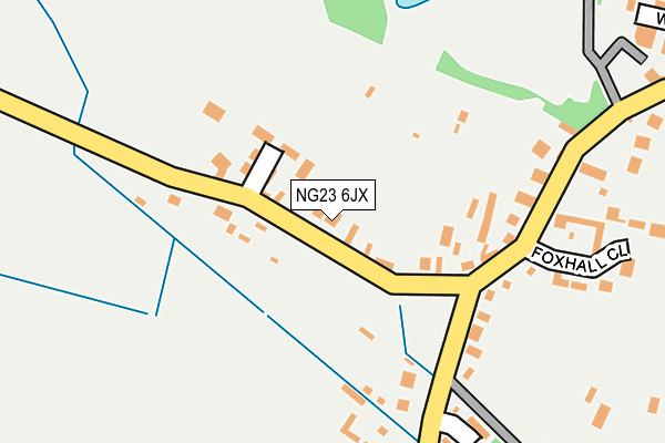 NG23 6JX map - OS OpenMap – Local (Ordnance Survey)