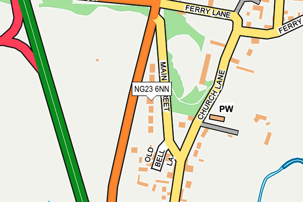 NG23 6NN map - OS OpenMap – Local (Ordnance Survey)