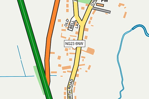 NG23 6NW map - OS OpenMap – Local (Ordnance Survey)