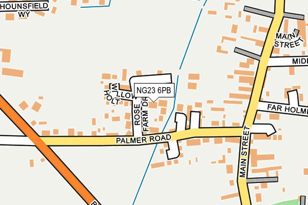NG23 6PB map - OS OpenMap – Local (Ordnance Survey)