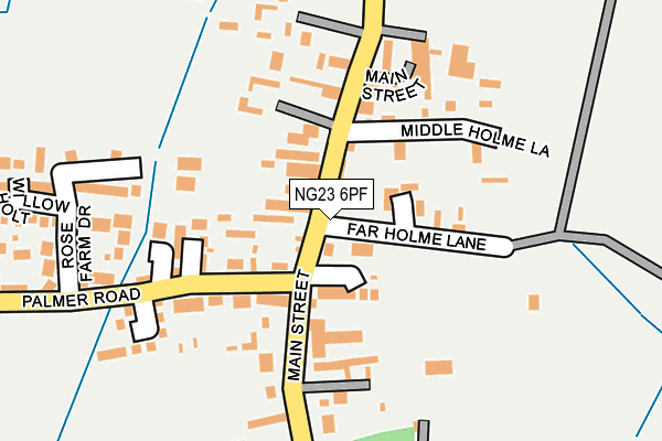 NG23 6PF map - OS OpenMap – Local (Ordnance Survey)