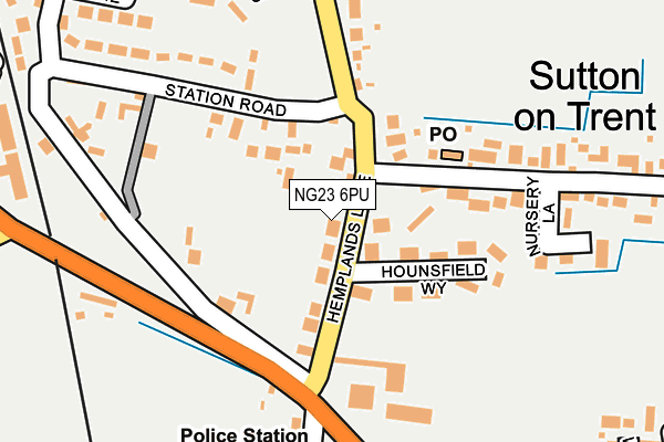 NG23 6PU map - OS OpenMap – Local (Ordnance Survey)