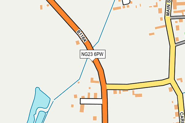 NG23 6PW map - OS OpenMap – Local (Ordnance Survey)