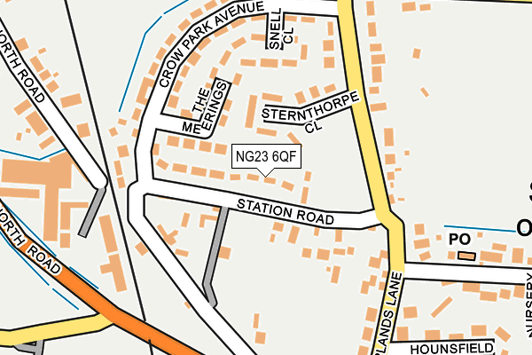 NG23 6QF map - OS OpenMap – Local (Ordnance Survey)