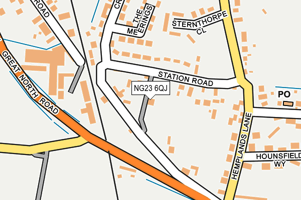 NG23 6QJ map - OS OpenMap – Local (Ordnance Survey)