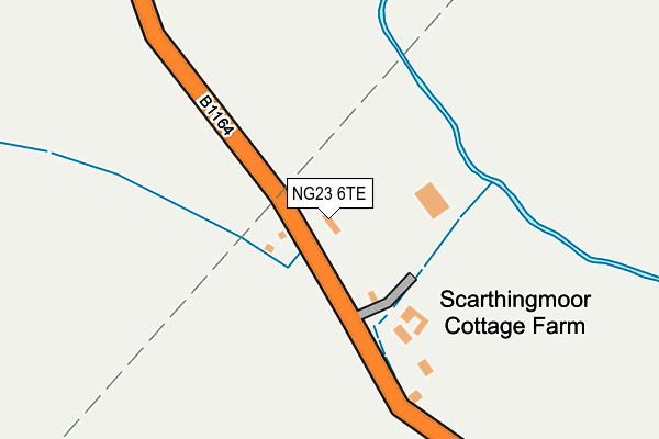 NG23 6TE map - OS OpenMap – Local (Ordnance Survey)