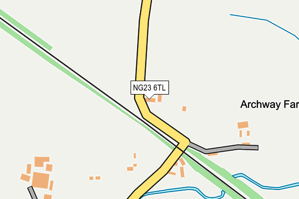 NG23 6TL map - OS OpenMap – Local (Ordnance Survey)