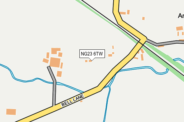 NG23 6TW map - OS OpenMap – Local (Ordnance Survey)