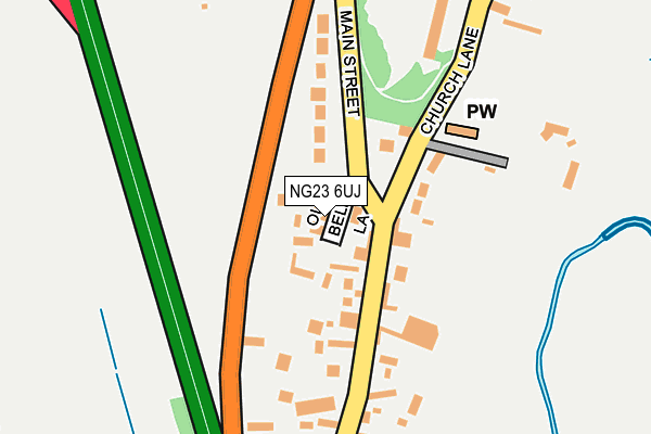 NG23 6UJ map - OS OpenMap – Local (Ordnance Survey)