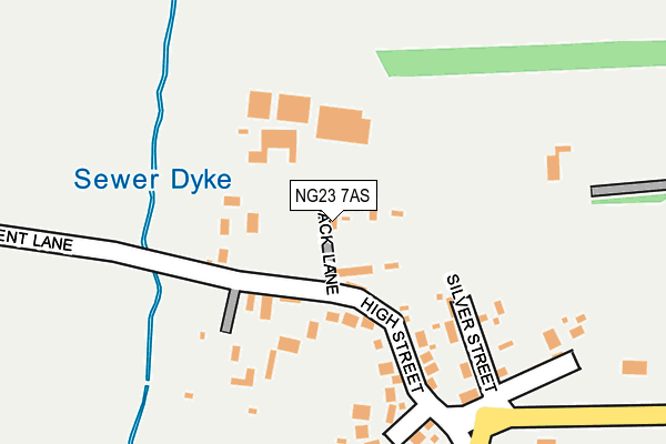 NG23 7AS map - OS OpenMap – Local (Ordnance Survey)