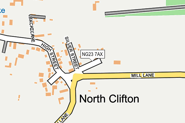 NG23 7AX map - OS OpenMap – Local (Ordnance Survey)