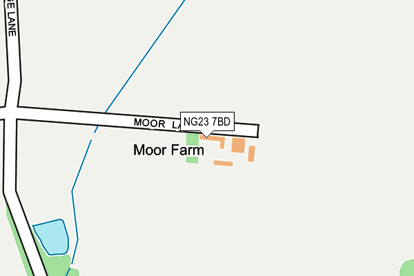 NG23 7BD map - OS OpenMap – Local (Ordnance Survey)