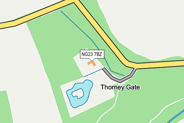 NG23 7BZ map - OS OpenMap – Local (Ordnance Survey)