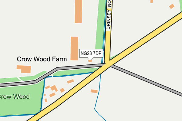 NG23 7DP map - OS OpenMap – Local (Ordnance Survey)
