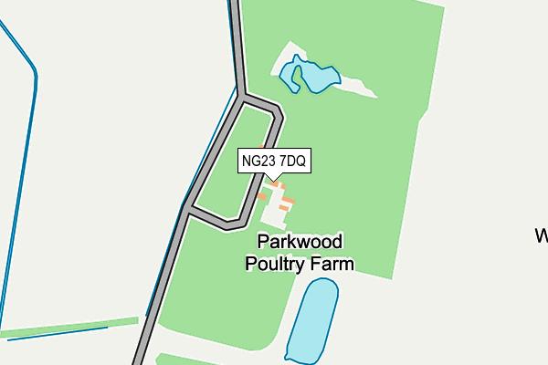 NG23 7DQ map - OS OpenMap – Local (Ordnance Survey)