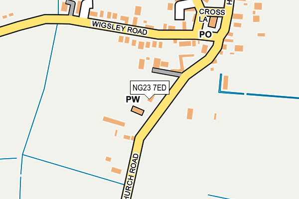 NG23 7ED map - OS OpenMap – Local (Ordnance Survey)