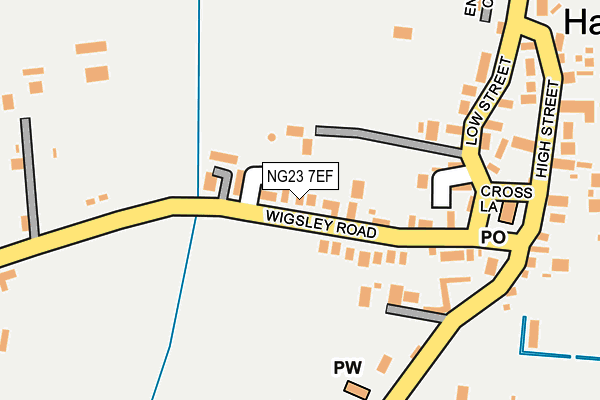 NG23 7EF map - OS OpenMap – Local (Ordnance Survey)