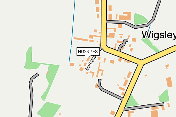 NG23 7ES map - OS OpenMap – Local (Ordnance Survey)