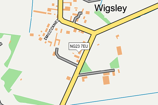 NG23 7EU map - OS OpenMap – Local (Ordnance Survey)