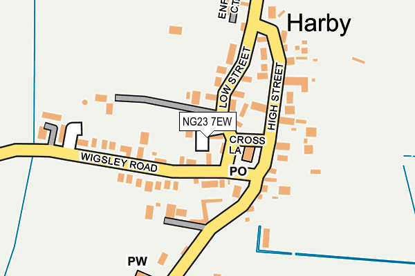 NG23 7EW map - OS OpenMap – Local (Ordnance Survey)