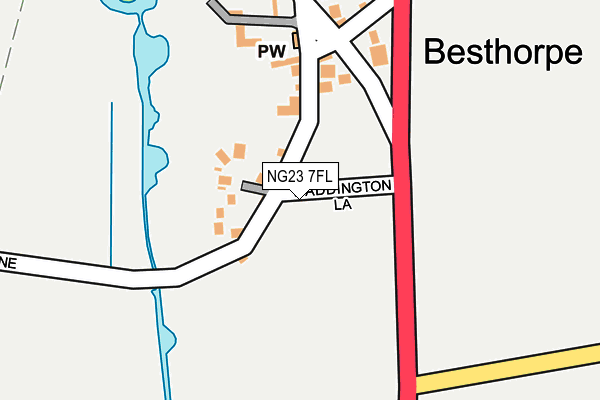 NG23 7FL map - OS OpenMap – Local (Ordnance Survey)