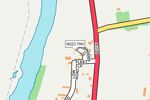 NG23 7HH map - OS OpenMap – Local (Ordnance Survey)