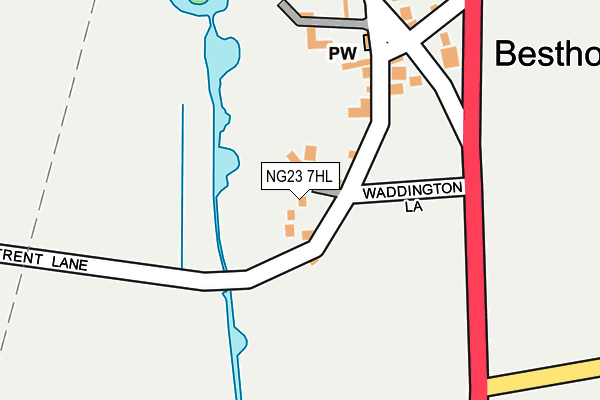 NG23 7HL map - OS OpenMap – Local (Ordnance Survey)
