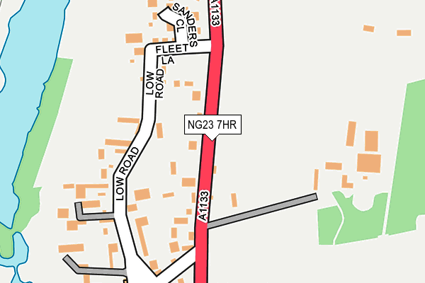 NG23 7HR map - OS OpenMap – Local (Ordnance Survey)