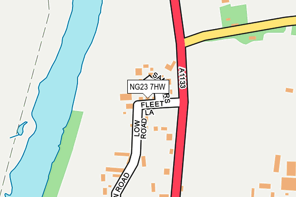 NG23 7HW map - OS OpenMap – Local (Ordnance Survey)
