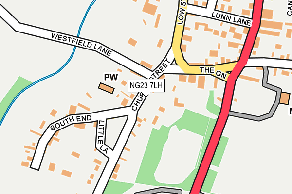 NG23 7LH map - OS OpenMap – Local (Ordnance Survey)