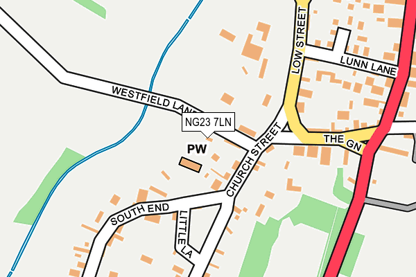 NG23 7LN map - OS OpenMap – Local (Ordnance Survey)