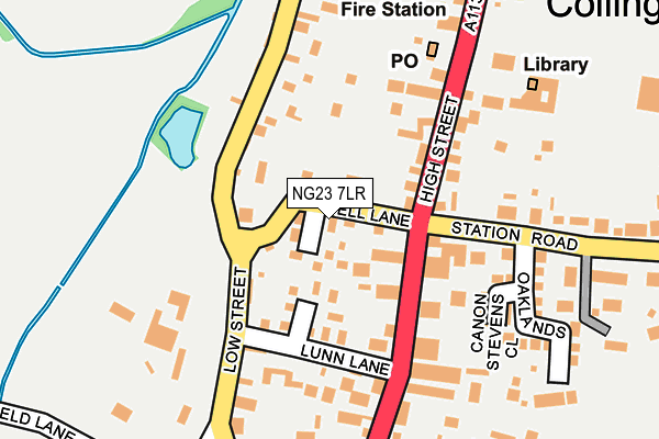 NG23 7LR map - OS OpenMap – Local (Ordnance Survey)
